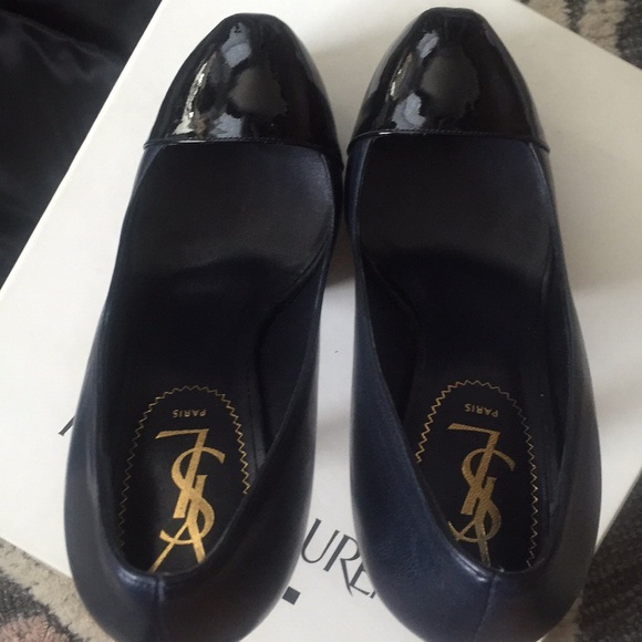 YSL platform heels NIB, navy and black, size 36 - Picture 7 of 8